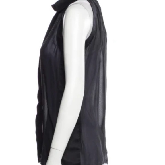 Givenchy Black Sheer Sleeveless Blouse - Picture 3 of 3